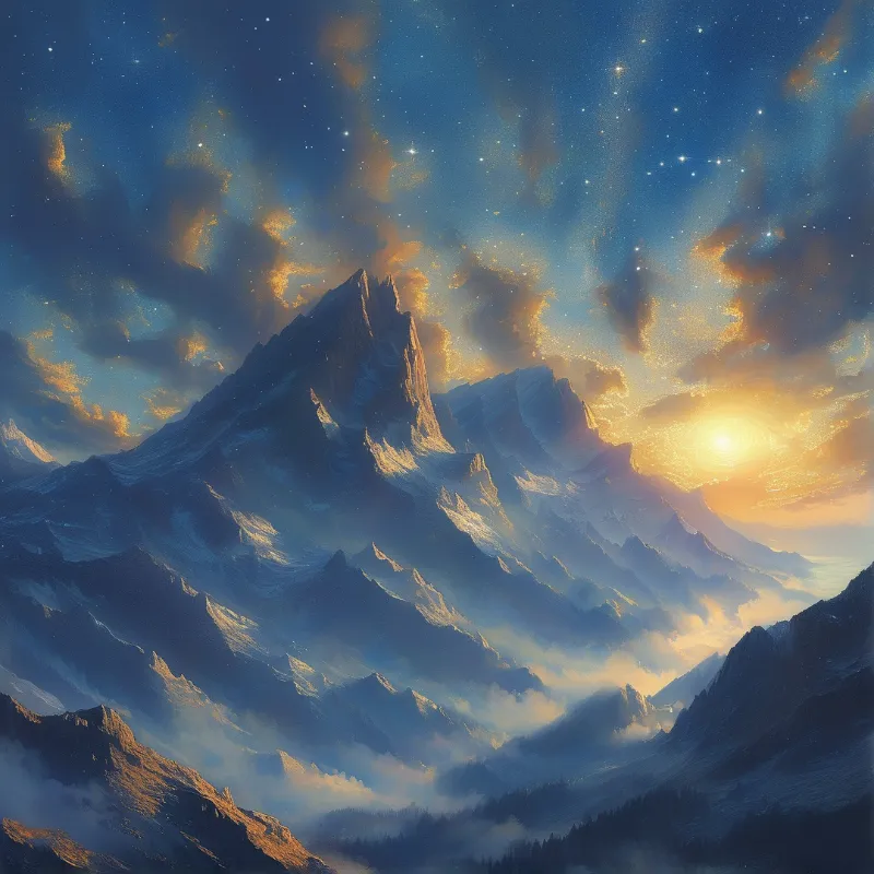 Majestic Snowy Mountain