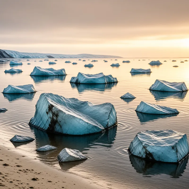 Icebergs in Glacial Lagoon