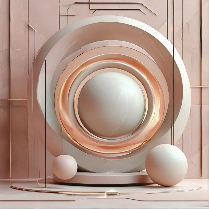 Abstract Pink Orb Structure