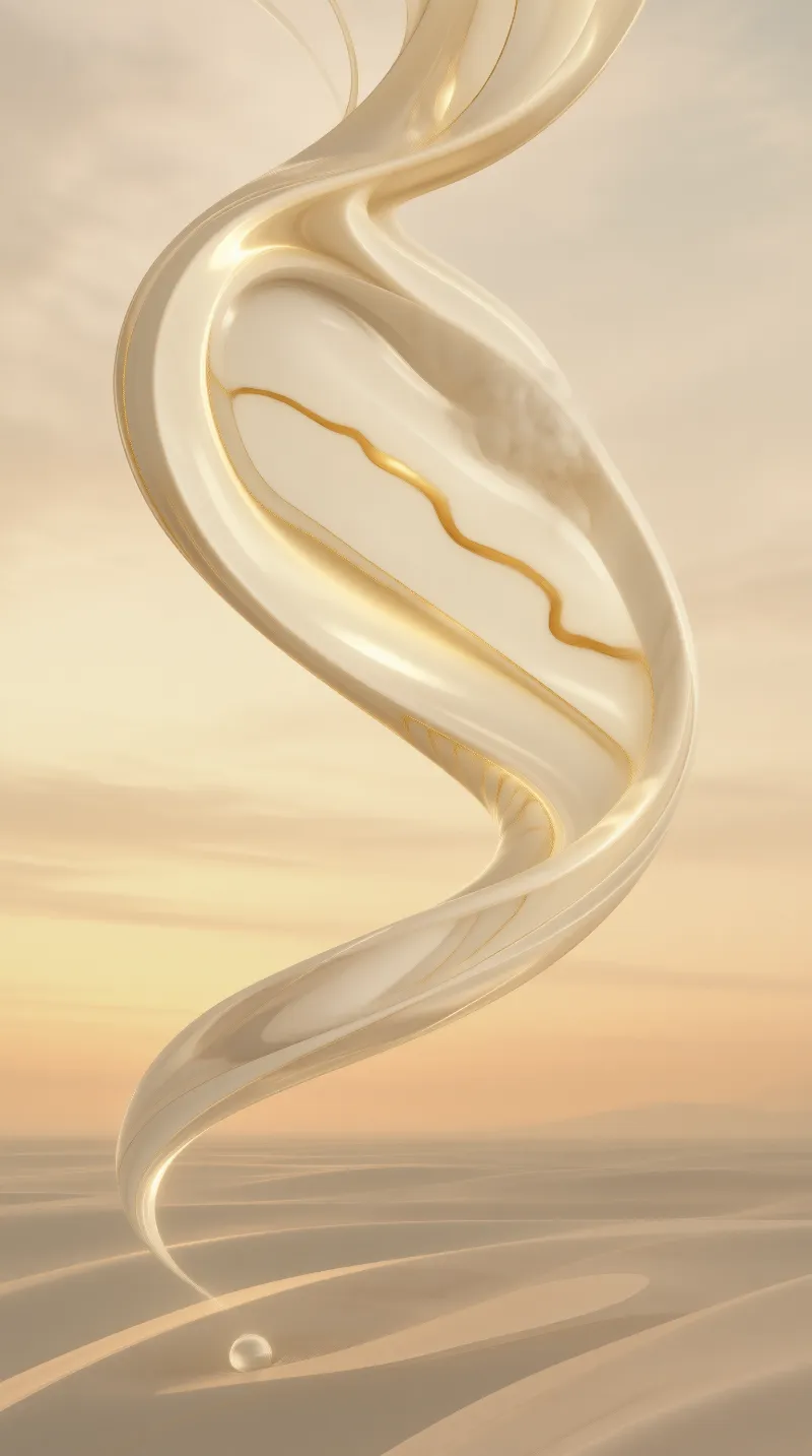 Abstract Golden Spiral Ribbon