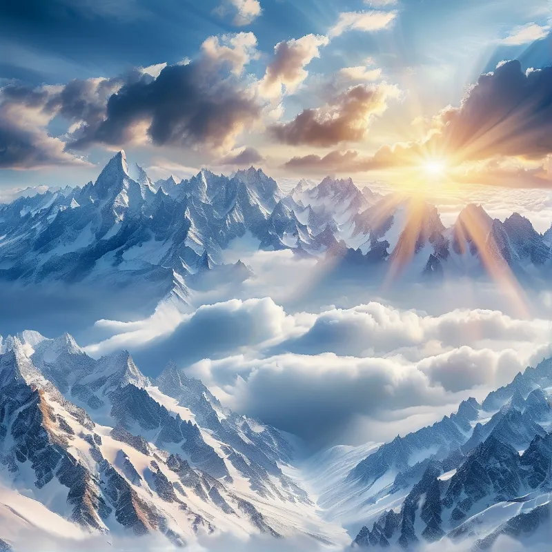 Majestic Snowy Peaks