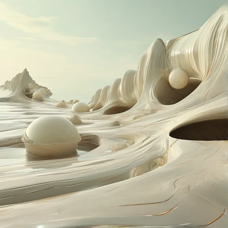 Creamy Abstract Landscape
