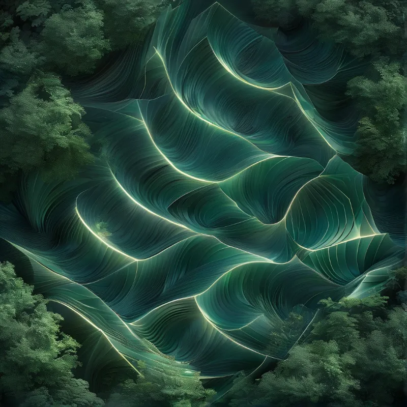 Glowing Organic Landscape