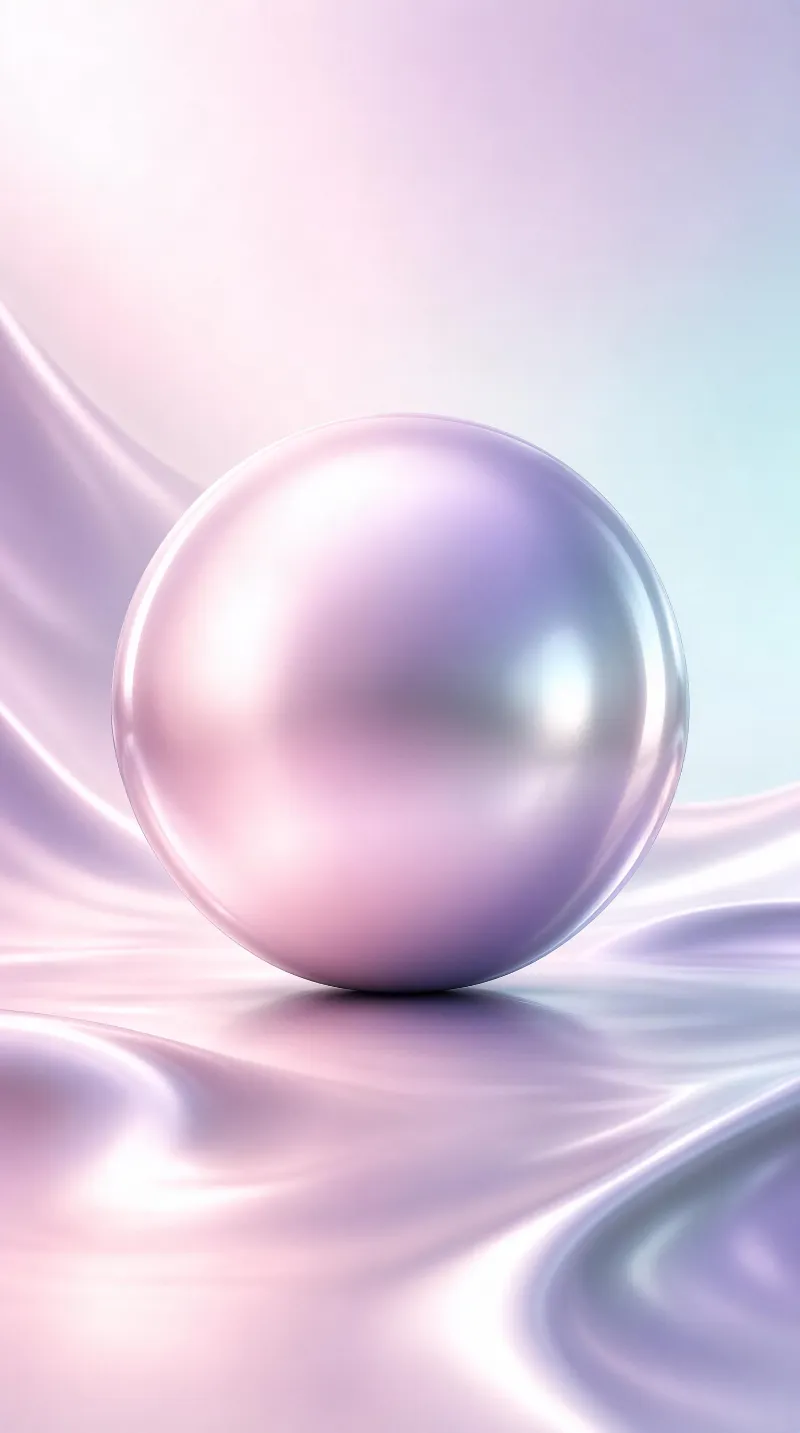 Pearlescent Sphere on Silk