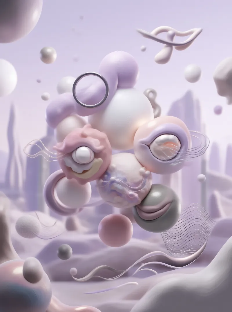 Dreamy Abstract 3D Shapes