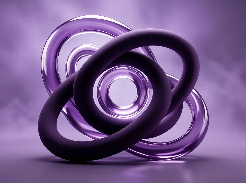 Violet Torus Rings — Glossy Study