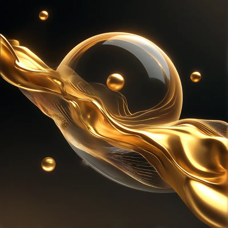 Golden Liquid Abstraction