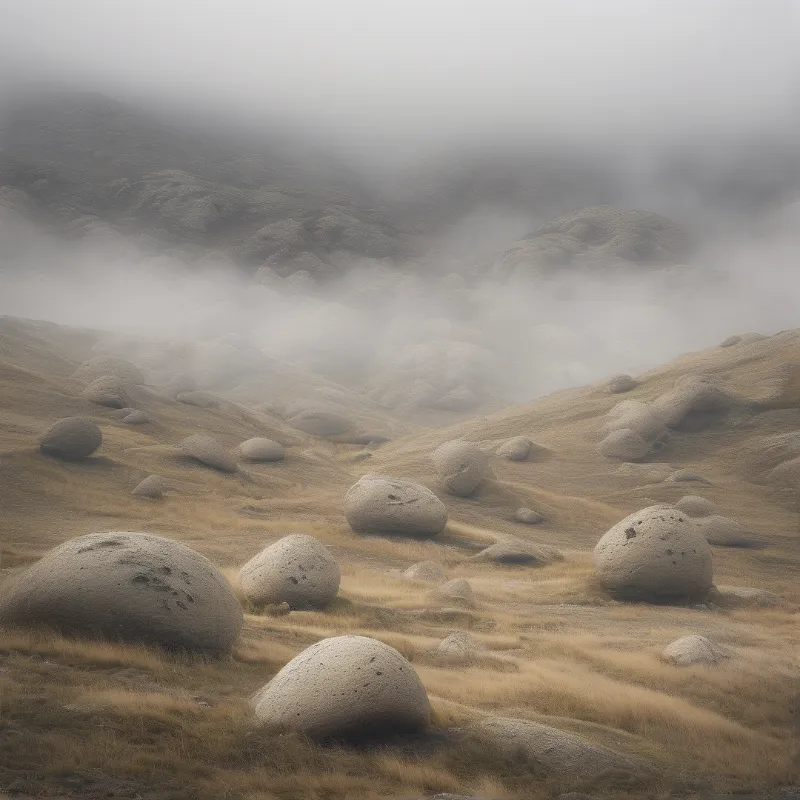 Misty Rocky Landscape