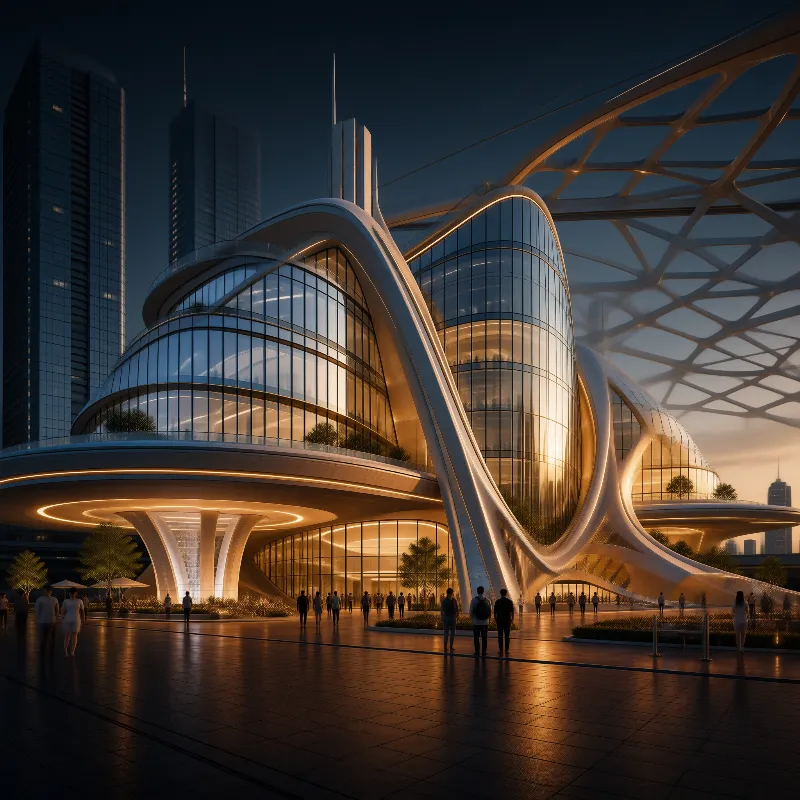 Futuristic Glass Architecture