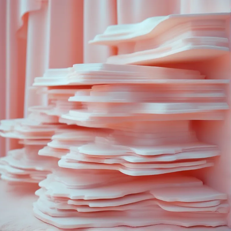 Pink Layered Sheets
