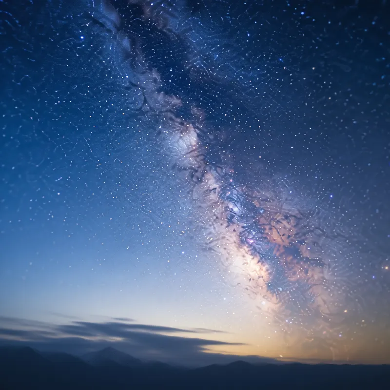 Milky Way Over Mountains
