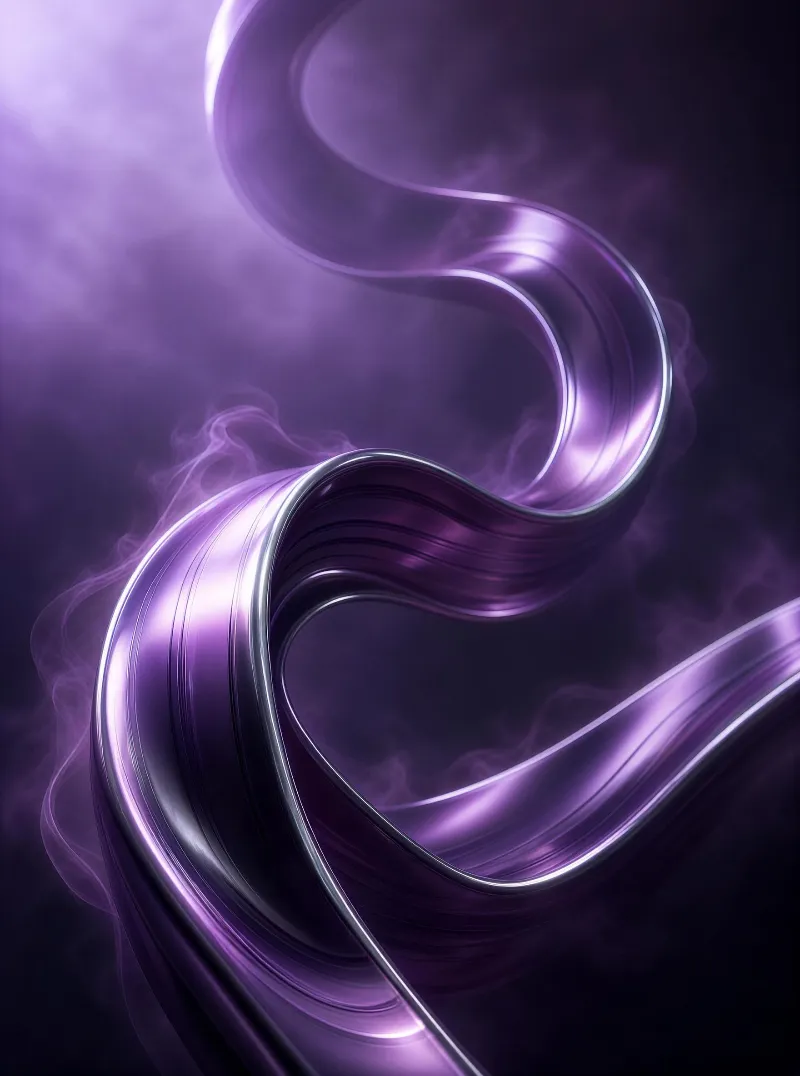 Purple Abstract Metallic Curve