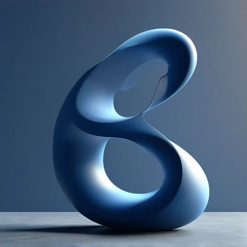 Blue Abstract Sculpture