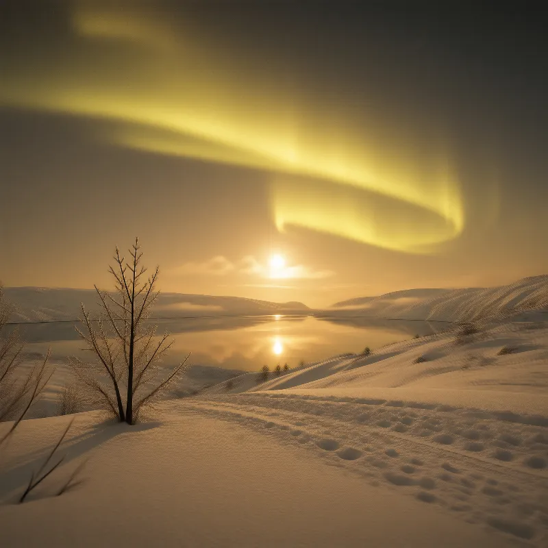 Golden Winter Landscape
