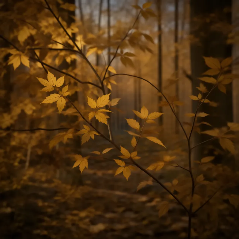 Autumn Leaves in Forest