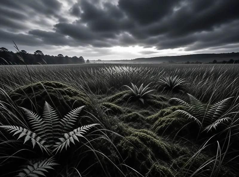 Dramatic Misty Field