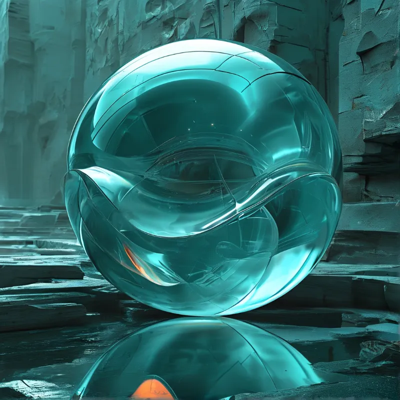 Glowing Cyan Sphere