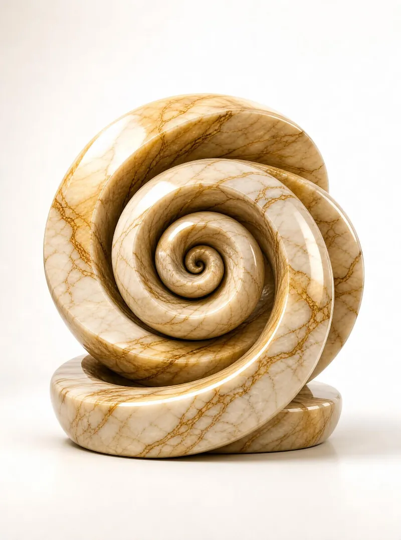Marble Spiral Sculpture