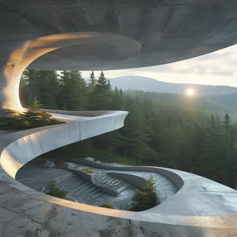 Curved Concrete Structure