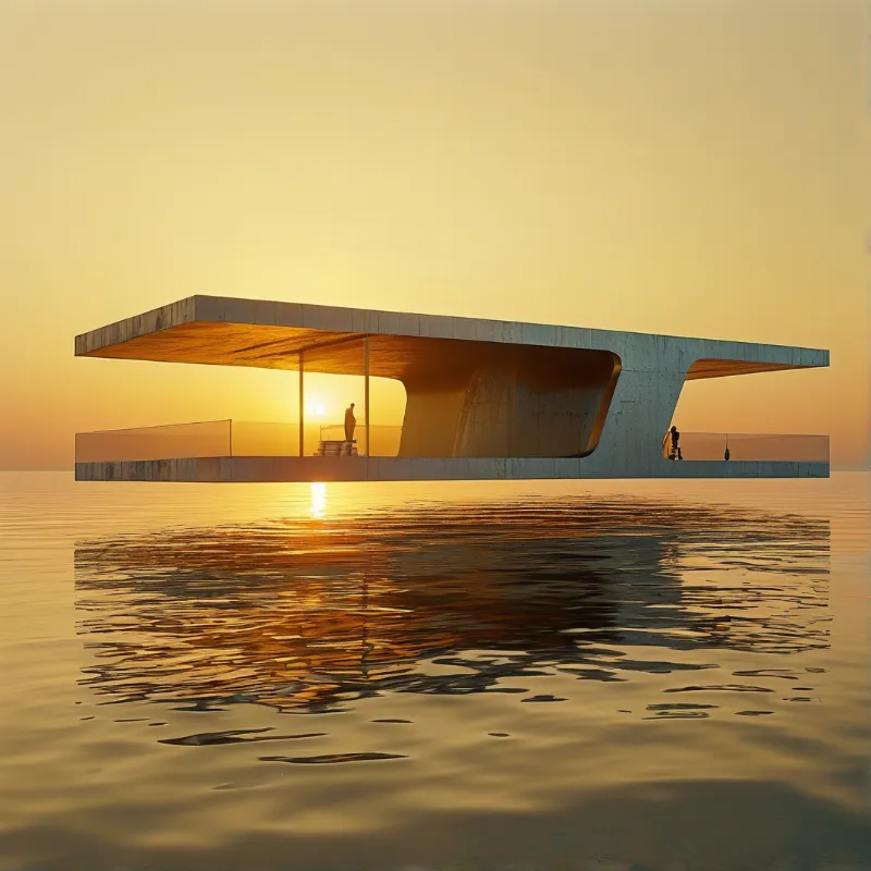 Sunset Pavilion on Water
