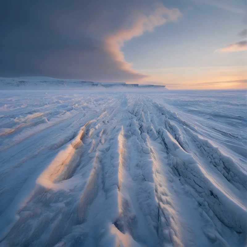 Arctic Ice Field Sunrise