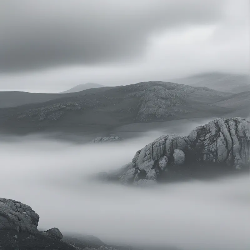Misty Mountain Landscape