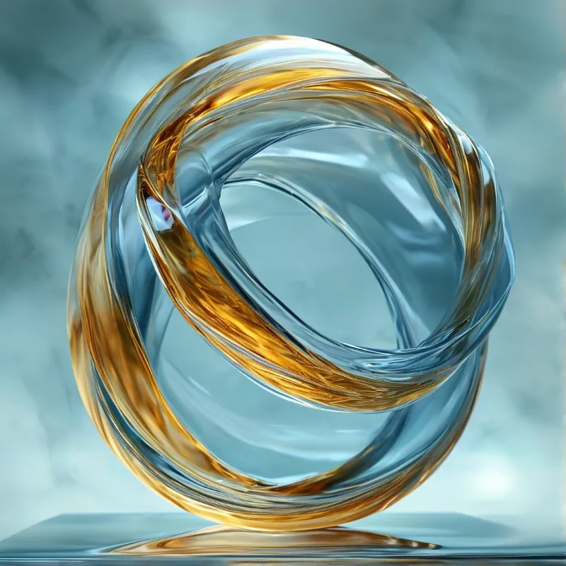 Twisted Amber Glass Ring