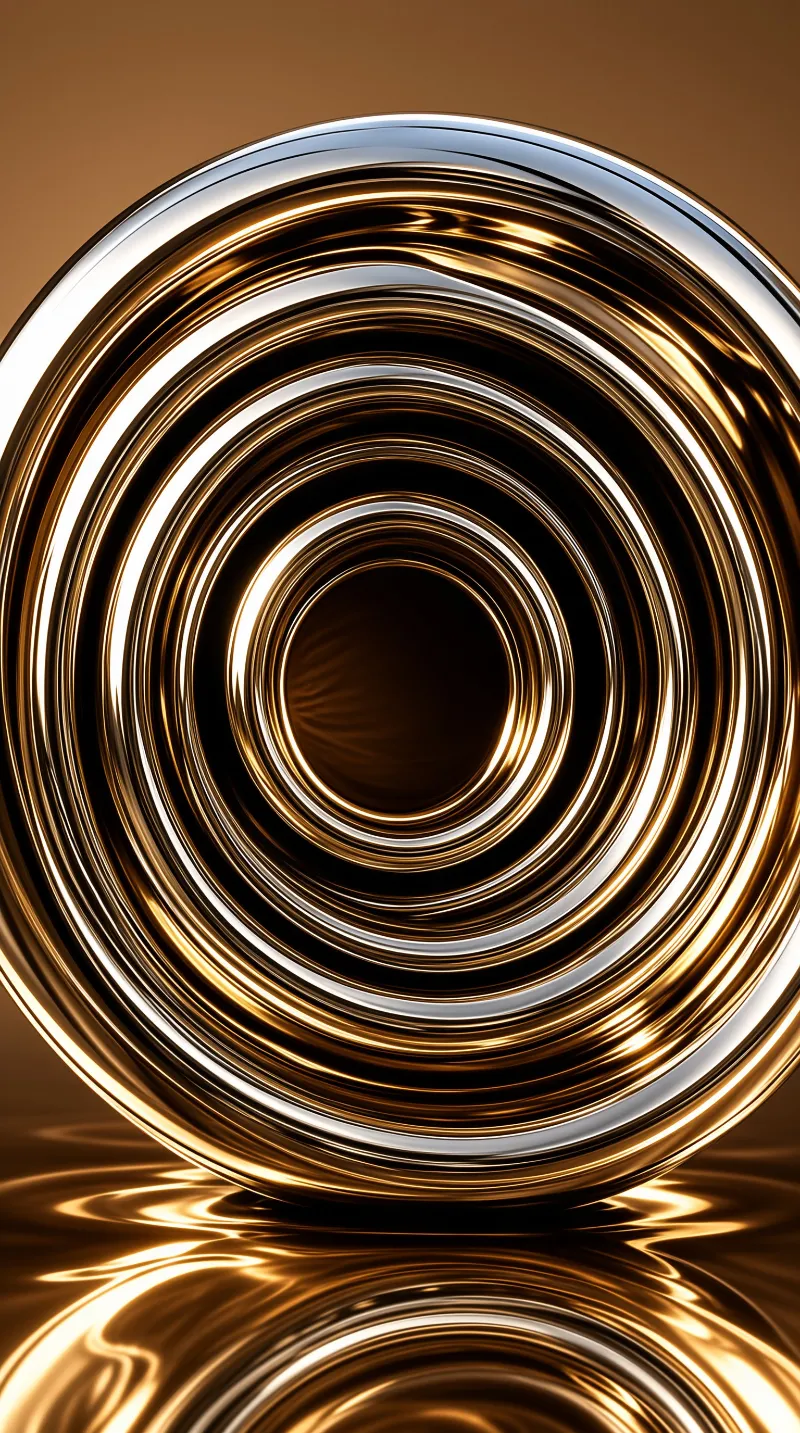 Golden Metallic Spiral
