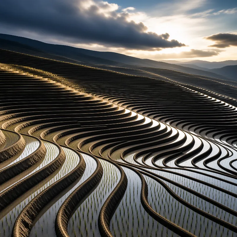 Winding Rice Terraces
