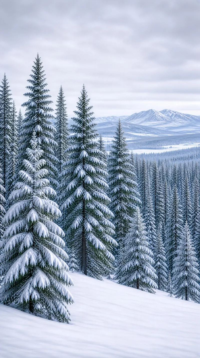 Winter Conifer Forest