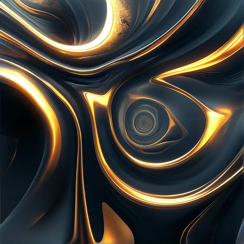 Golden Liquid Swirl