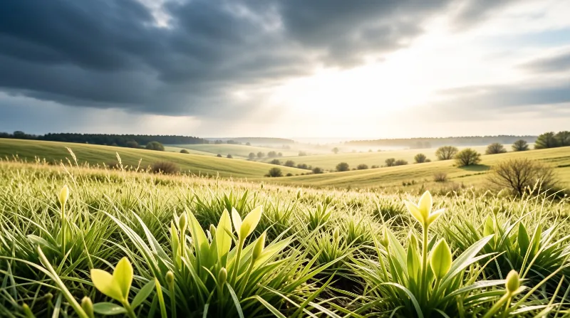 Sunbreak Over Pastoral Hills
