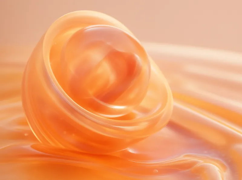 Swirling Orange Liquid