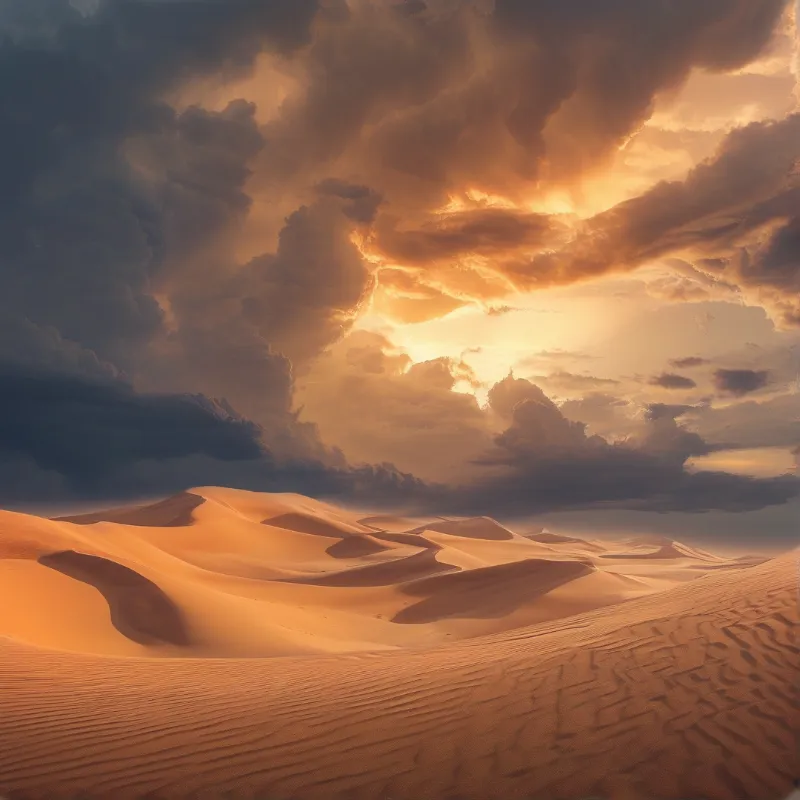Golden Desert Dunes