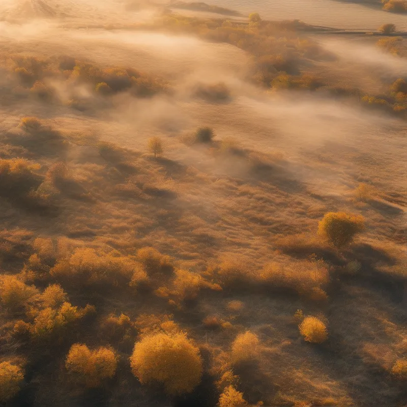 Misty Autumn Hills