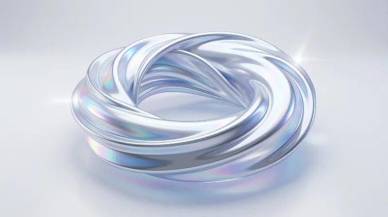 Shiny Twisted Iridescent Ring