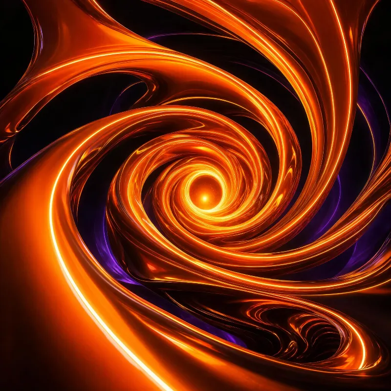 Abstract Orange Spiral