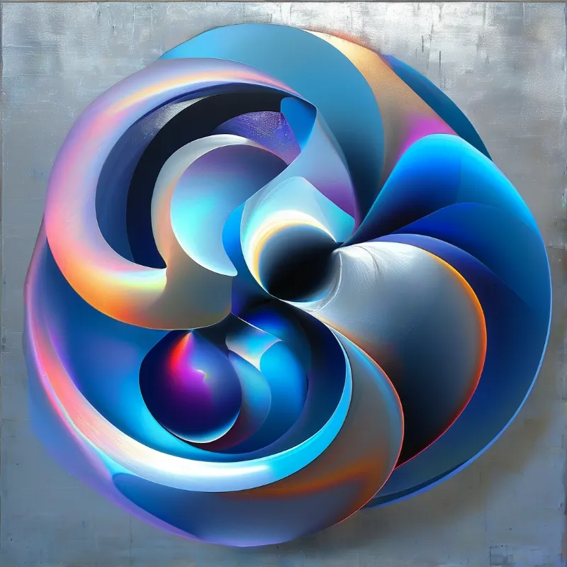Iridescent Digital Swirl
