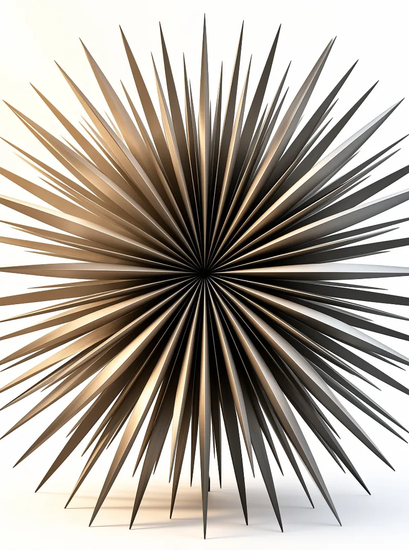Spiky Metallic Sunburst Art