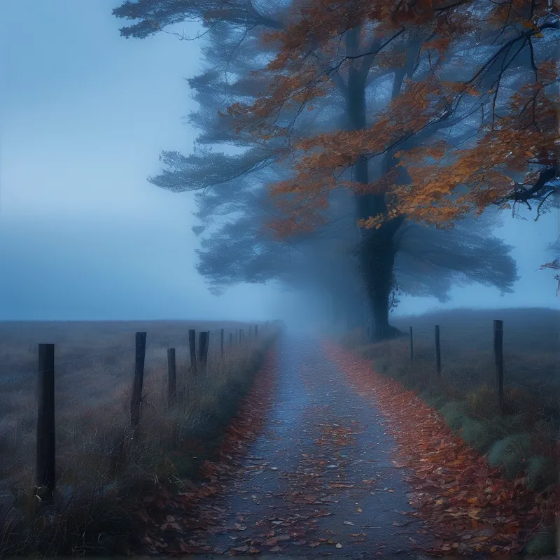 Misty Autumn Path