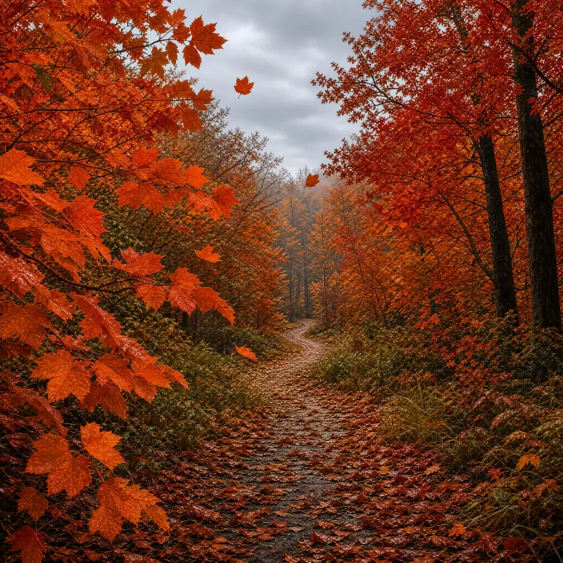 Autumn Path in the Forest