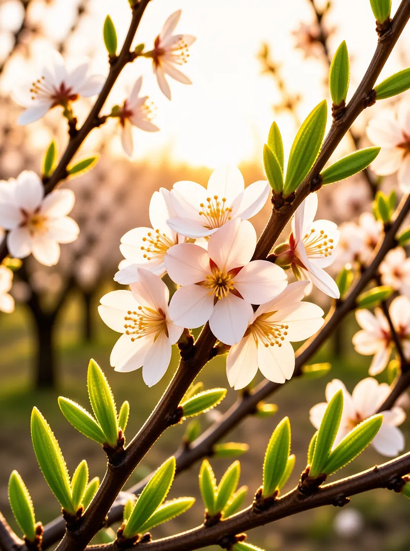 Spring Blossoms in Sunlight