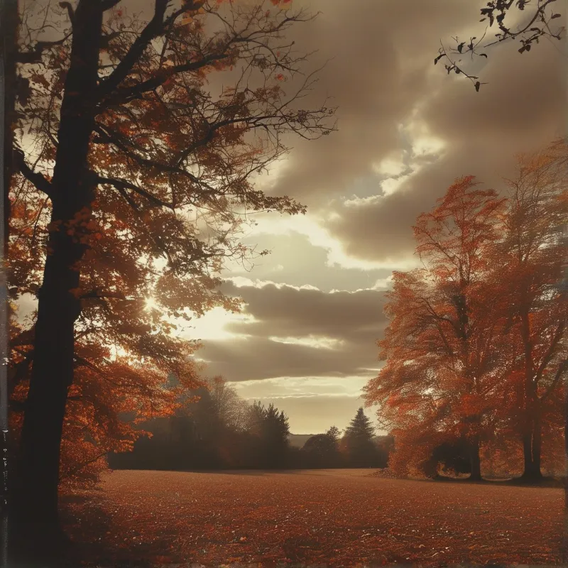 Autumn Park at Golden Hour