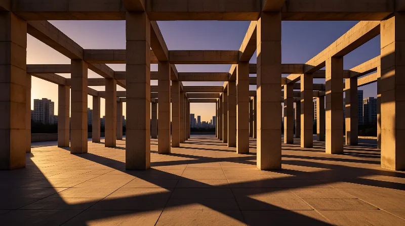 Colonnade at Sunset