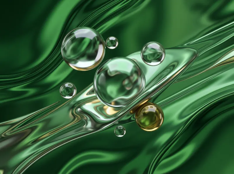 Green Liquid Waves and Bubbles