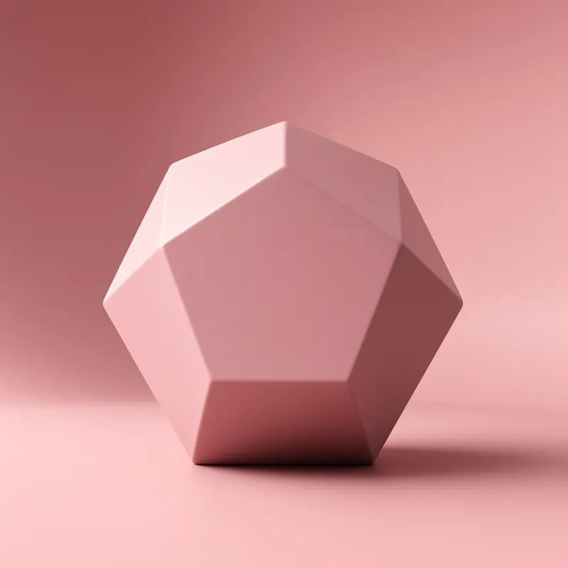 Pink Geometric Polyhedron