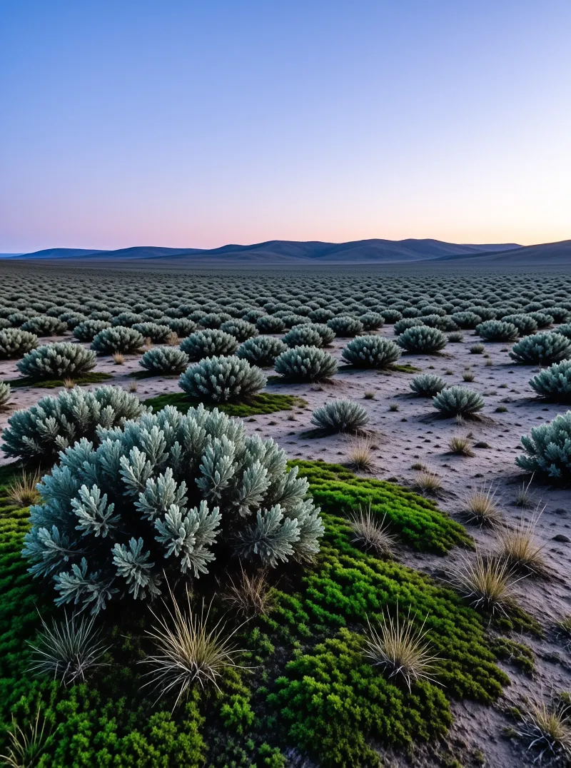 Sagebrush Field at Sunset