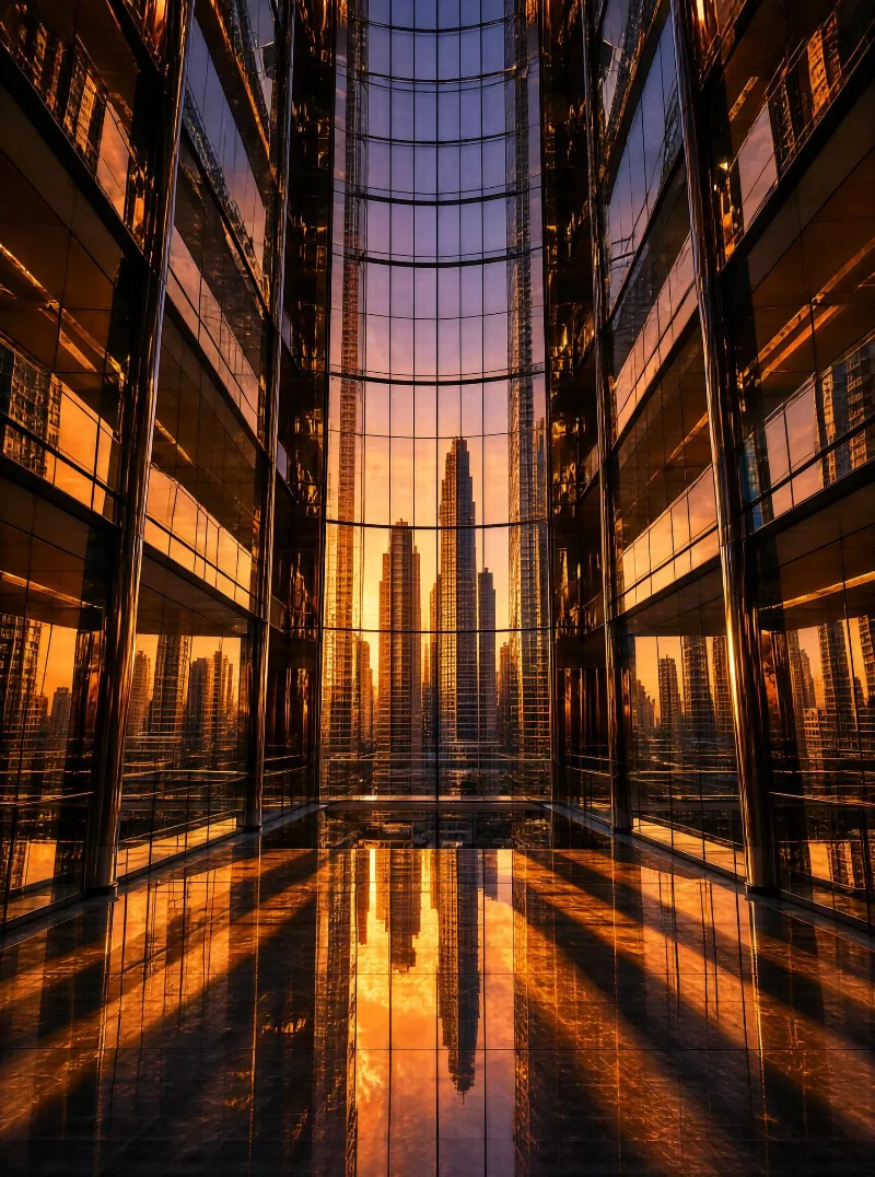 Futuristic Glass Atrium