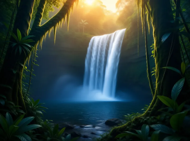 Secret Jungle Waterfall