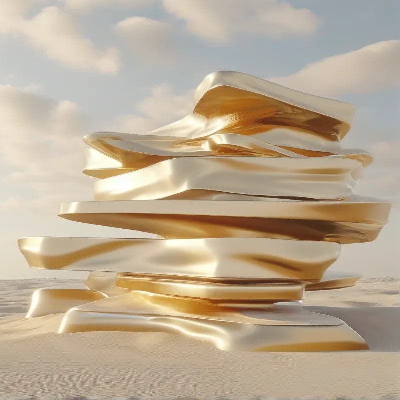 Golden Desert Sculpture